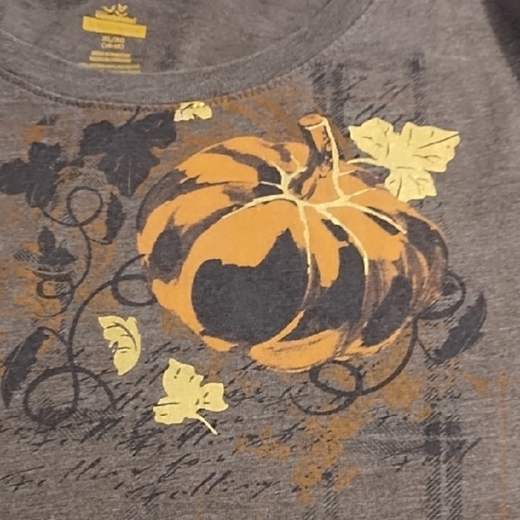 Fall Autumn Pumpkin Graphic Tee Shirt Top - Picture 10 of 13